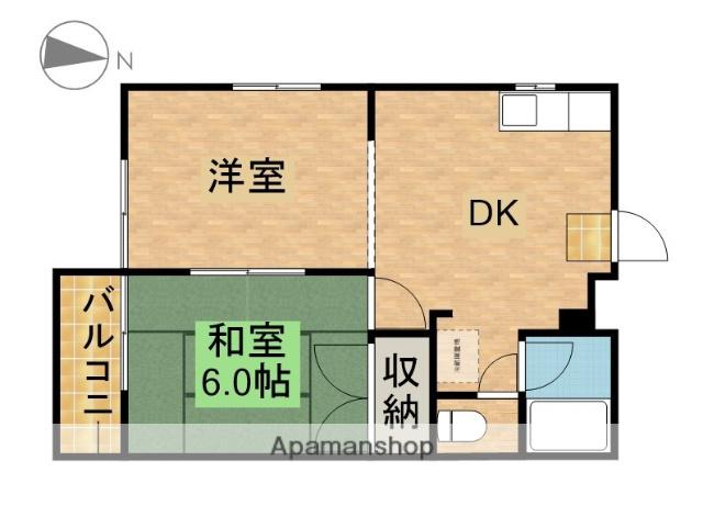 コーポ協和(1LDK/2階)の間取り写真