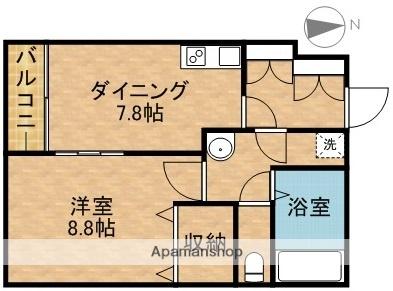 LAUREL COURT 田町(1DK/3階)の間取り写真