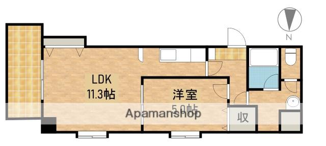 LAUREL COURT 田町(1LDK/8階)の間取り写真