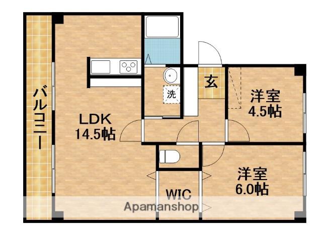サンライズ弥栄Ⅲ(2LDK/2階)の間取り写真