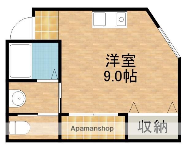 リバーサイドハウス(ワンルーム/2階)の間取り写真