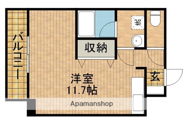 アズビオス元城(ワンルーム/2階)の間取り写真