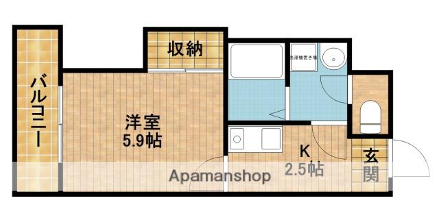 ホワイトコーポⅡ(1K/2階)の間取り写真