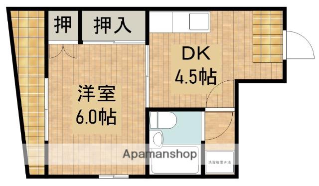 EIGHT BUILDINGⅠ(1DK/8階)の間取り写真