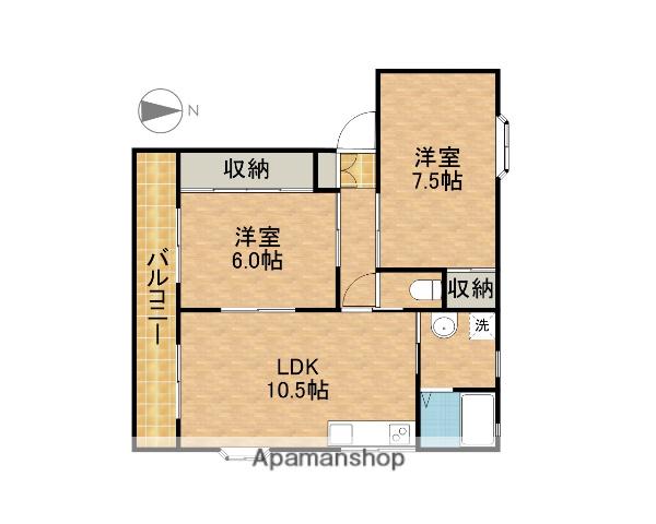 ピュアタウンS(2LDK/2階)の間取り写真