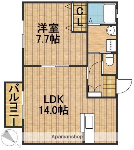 オリーブブランチⅡ(1LDK/1階)の間取り写真