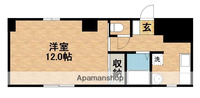 アベニュー山下(1DK/1階)の間取り写真