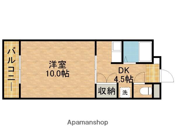 ラピス小出(1DK/2階)の間取り写真