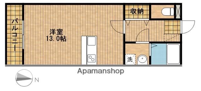 ライフイン・レスト(ワンルーム/2階)の間取り写真