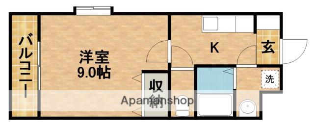 フローレンスヒルⅡ(1K/2階)の間取り写真