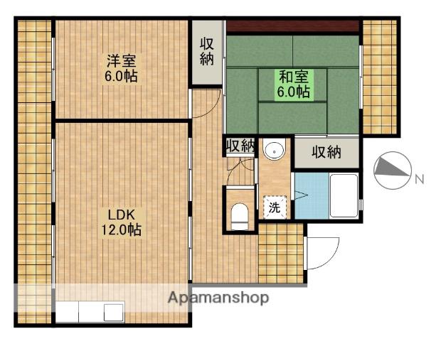 ストークマンション(2LDK/3階)の間取り写真