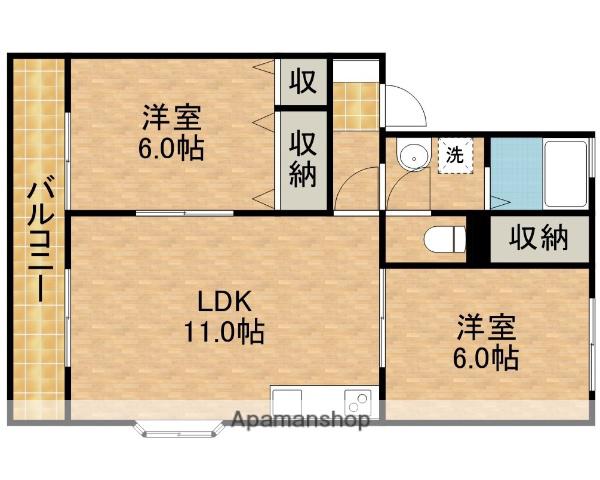 プライムローズ(2LDK/1階)の間取り写真