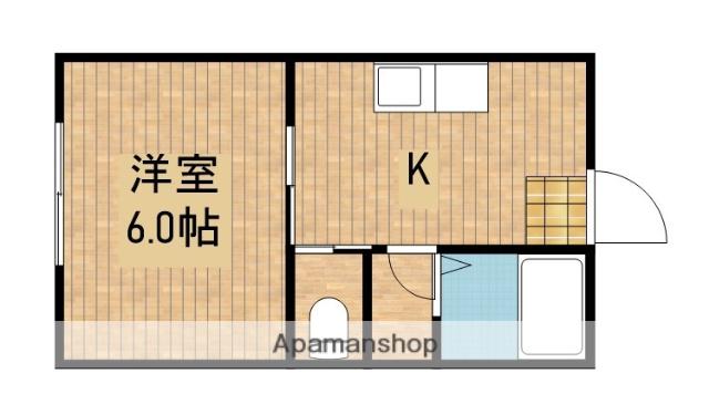 コーポYOU(1K/1階)の間取り写真