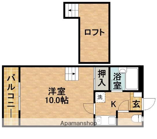 ヴィラルバエス(1K/2階)の間取り写真