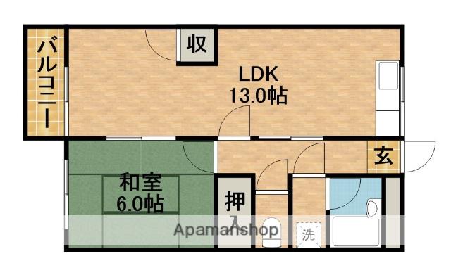 コーポ希望ⅩⅠ(1LDK/2階)の間取り写真