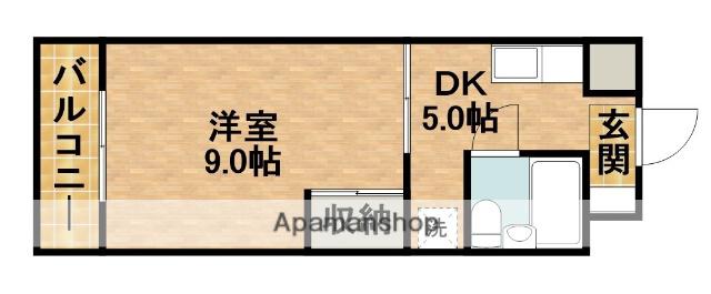 ハイツコスモスⅠ(1DK/1階)の間取り写真