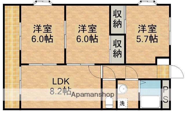 エクセレンスガーデンⅠ(3DK/1階)の間取り写真
