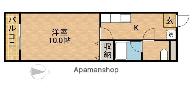 ベルウッド(1K/3階)の間取り写真