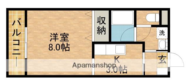 オリオンアパートメント(1K/4階)の間取り写真