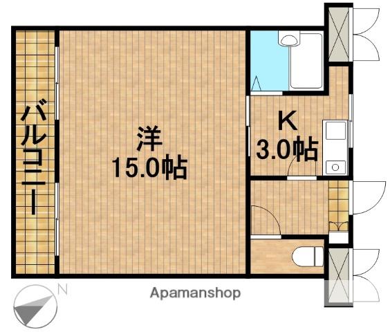 スペースパシフィー(1K/2階)の間取り写真