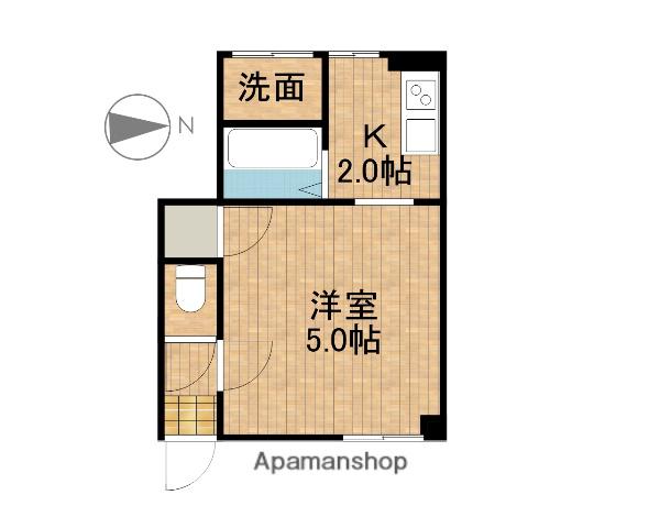 マヌハイツ(1K/3階)の間取り写真
