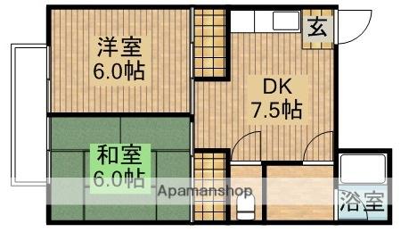 サンコーポ(2DK/2階)の間取り写真