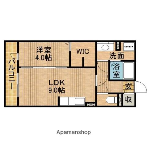 アーバンウェル(1LDK/2階)の間取り写真