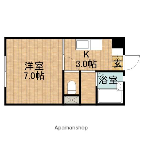 アーバンシティ三島(1K/1階)の間取り写真