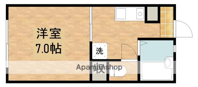 アーバンシティ三島(1K/1階)の間取り写真