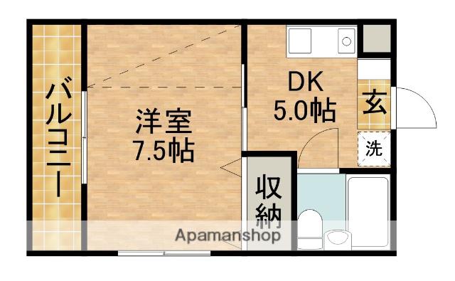 グランパレⅡ(1DK/1階)の間取り写真