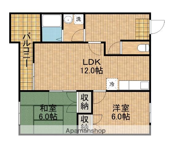 BEE TOP 幸(2LDK/1階)の間取り写真