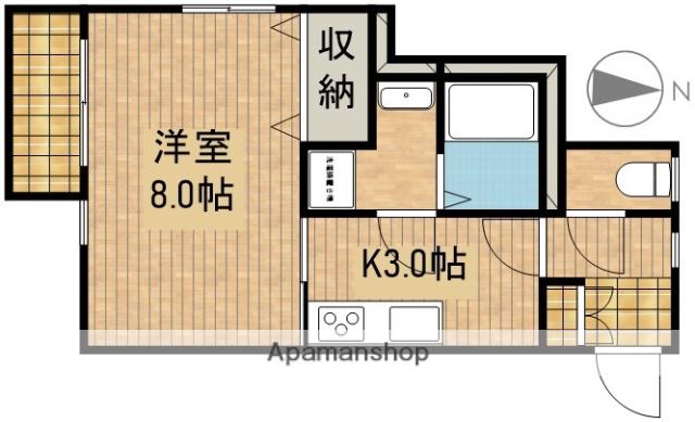 メゾンソーレ(1K/3階)の間取り写真