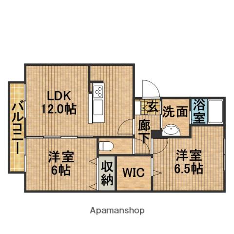 リュミエール・ソレール(2LDK/3階)の間取り写真
