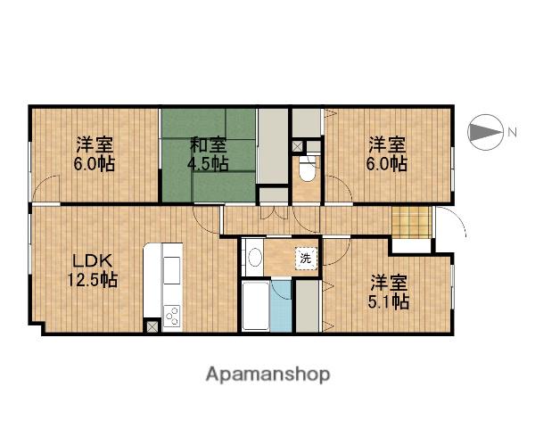 ベルメゾン豊田(4LDK/10階)の間取り写真