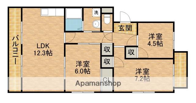 トピア清龍Ⅰ(3LDK/2階)の間取り写真