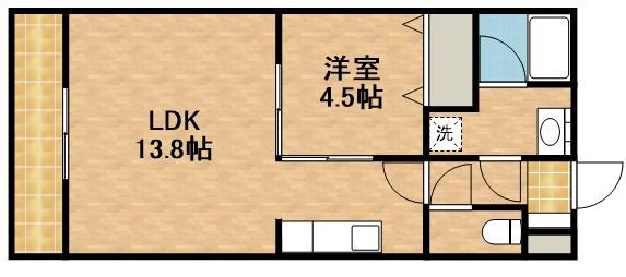 メゾーネ・オーブ(1LDK/3階)の間取り写真