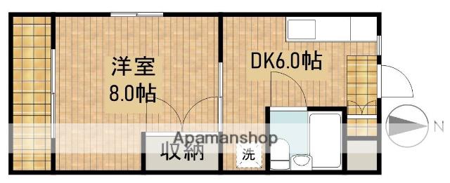 ロイヤルマルトウ(1DK/3階)の間取り写真