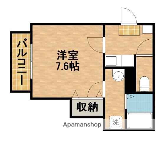 クレフラスト浅田町(1K/2階)の間取り写真