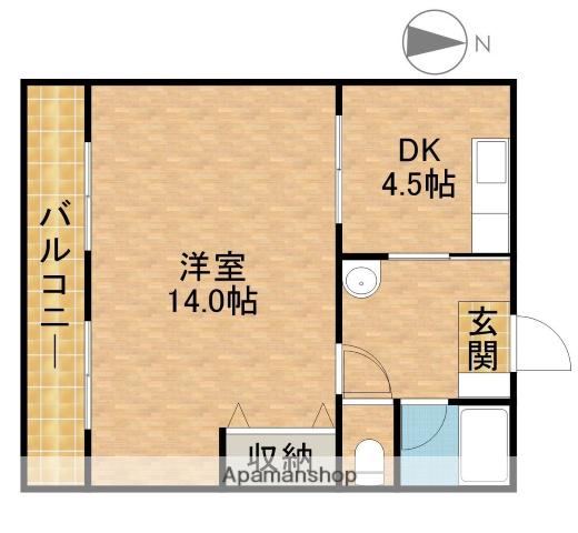 エクセルハイツ(1DK/2階)の間取り写真