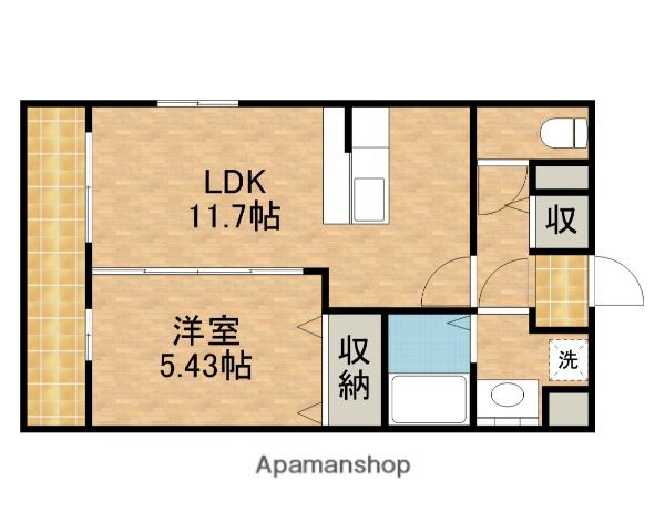 MAISON BELLEⅡ(1LDK/3階)の間取り写真