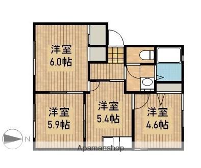 大山壱番館B(3K/2階)の間取り写真