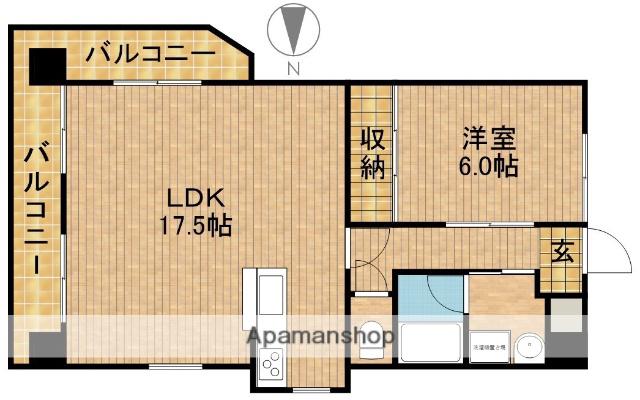 ヴェルメゾン浜松(1LDK/4階)の間取り写真