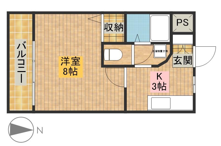 T.SQUARE(1K/3階)の間取り写真