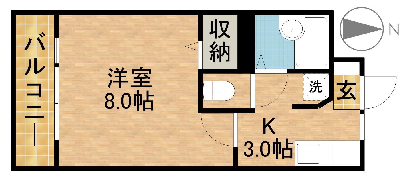 T.SQUARE(1K/2階)の間取り写真