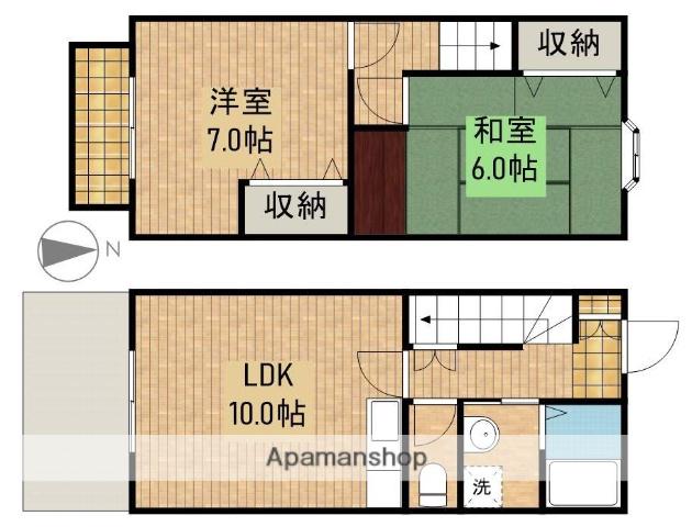 ラミュッセ柿澤Ⅱ(2LDK)の間取り写真
