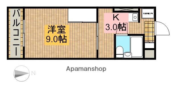 サンビレッジ(1K/2階)の間取り写真