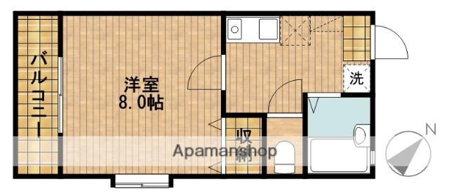 ベルエポック(1K/2階)の間取り写真
