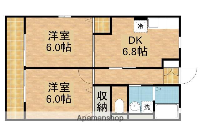 ESPERANCE Ⅰ(2DK/2階)の間取り写真