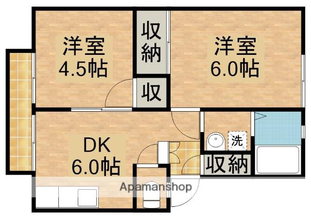 イトウハイツ(2DK/1階)の間取り写真