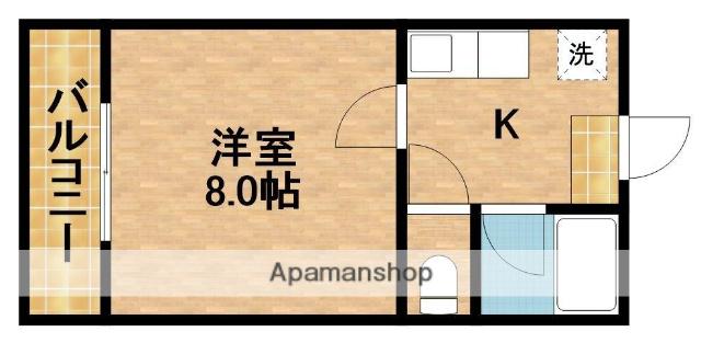 WINGSHALLOW(1K/2階)の間取り写真